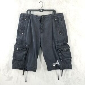 Vintage Nostic Cargo Shorts Men‎ 40/41 Black Baggy Cotton Hip Hop Street Skater